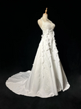 Unique Bridal Dress A line Halter Wedding Dress With Beads Layers White 90s Chiffon Wedding Dresses Vintage Bride Dress Bridal Gowns HZ1121