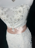 Classic Wedding Dress Mermaid Strapless White Lace Long 70s Wedding Dresses Vintage Bride Dress Bridal Gowns HZ1121