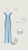 Elegant Sheath Light Sky Blue Satin Long Prom Dresses Party Dress Summer 20th Birthday Outfits 18th Birthday Dresses HZ1121