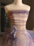 Luxury Ball Gown Strapless Sleeveless Tulle Quinceanera Dress Formal Gowns Vestido De 15 Anos Sweet 16 Dress HZ1121