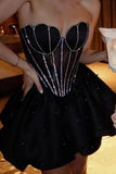 Cute A line Sweetheart Formal 8th Grade Homecoming Dresses Short Summer Middle School Hoco Dress Black Homecoming Outfits HZ1121