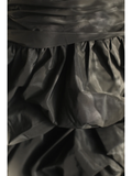 Retro A Line Spaghetti Straps Black Satin Mini Short Formal 8th Grade Homecoming Dresses Summer Middle School Hoco Dress 18th Birthday Outfits HZ1121