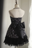 Retro A Line Halter Sequin Black Mini Short Formal 8th Grade Homecoming Dresses Summer Middle School Hoco Dress 18th Birthday Outfits HZ1121