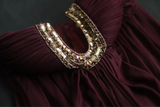 Retro A line Strapless Burgundy Chiffon Mini Short Formal 8th Grade Homecoming Dresses Summer Middle School Hoco Dress 16th Birthday Outfits HZ1121