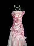 Unique Sheath Strapless Pink Tea Length Formal 7th Grade Homecoming Dresses Middle School Mid Length Prom Dress Hoco Outfits HZ1121