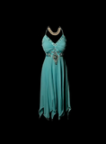 Vintage A line Halter Blue Chiffon Formal 7th Grade Homecoming Dresses Middle School Short Prom Dress Hoco Outfits HZ1121