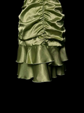 Unique Sheath Halter Sleeveless Short Mini Green Formal 7th Grade Homecoming Dresses Middle School Prom Dress Hoco Outfits HZ1121