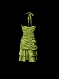 Unique Sheath Halter Sleeveless Short Mini Green Formal 7th Grade Homecoming Dresses Middle School Prom Dress Hoco Outfits HZ1121