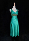 Vintage Sheath Satin Green Halter Formal 7th Grade Homecoming Dresses Middle School Short Prom Dress Hoco Outfits HZ1121