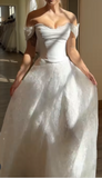 Princess Bridal Dress Mermaid Off The Shoulder Lace Wedding Dress With Short Sleeves Wedding Dresses Modest Wedding Gowns HZ1121