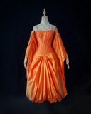 Vintage Ball Gown Spaghetti Straps Orange Taffeta Knee Length Formal 8th Grade Homecoming Dresses Middle School Prom Dress Hoco Outfits HZ1121