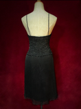 Unique A Line Spaghetti Straps Black Chiffon Short Mini Formal 7th Grade Homecoming Dresses Middle School Short Cocktail Night Dress Hoco Outfits HZ1121