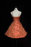 Cute Ball Gown Sweetheart Orange Taffeta Layers Formal 7th Grade Homecoming Dresses Middle School Short Prom Dress Cocktail Birthday Outfits HZ1121