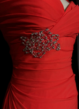 Vintage High Low Red Chiffon Knee Length Formal 8th Grade Homecoming Dresses Middle School Cocktail Dress Hoco Outfits HZ1121