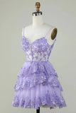 Unique A line Spaghetti Straps Blue Lace Short Mini Formal 7th Grade Homecoming Dresses Middle School Short Cocktail Night Dress Hoco Outfits HZ1121