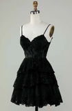 Unique A line Spaghetti Straps Blue Lace Short Mini Formal 7th Grade Homecoming Dresses Middle School Short Cocktail Night Dress Hoco Outfits HZ1121