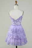Unique A line Spaghetti Straps Blue Lace Short Mini Formal 7th Grade Homecoming Dresses Middle School Short Cocktail Night Dress Hoco Outfits HZ1121