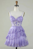 Unique A line Spaghetti Straps Blue Lace Short Mini Formal 7th Grade Homecoming Dresses Middle School Short Cocktail Night Dress Hoco Outfits HZ1121