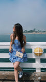 Cute Sheath Strapless Blue Lace Party Dress Graduation Dress Short Prom Dress Middle School Cocktail Dress Hoco Outfits HZ1121