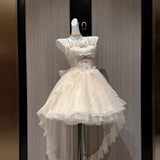 Cute Ball Gown Spaghetti Straps Tulle Short Mini Formal 8th Grade Homecoming Dresses Middle School Cocktail Dress Hoco Outfits HZ1121