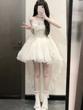 Gothic Ball Gown Spaghetti Straps Tulle Formal 8th Grade Homecoming Dresses Middle School Hoco Dress Lolita Outfits HZ1121