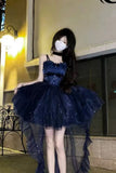 Sweet Ball Gown Spaghetti Straps Navy Blue Gotica Formal 8th Grade Homecoming Dresses Middle School Lolita Dress Hoco Outfits Lolita Outfit HZ1121