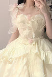 Cute Ball Gown Straps Ivory Tulle Formal 8th Grade Homecoming Dresses Middle School Lolita Dress Birthday Dress Lolita Outfits HZ1121