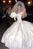 Princess Bridal Dress Ball Gown Off The Shoulder Lace White Wedding Dress Ruffles Lace Wedding Dresses Modest Wedding Gowns HZ1121