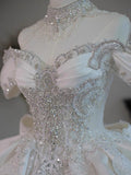 Princess Bridal Dress Ball Gown Off The Shoulder White Wedding Dress Ruffles Lace Wedding Dresses Modest Wedding Gowns HZ1121