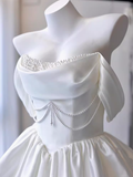 Cute A line Strapless Short Mini White Formal 8th Grade Homecoming Dresses Middle School Short Cocktail Dress Hoco Outfits HZ1121