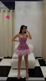 Cute Sheath Halter Lilac Sequin Formal 8th Grade Homecoming Dresses Short Summer Middle School Hoco Dress Tight Homecoming Outfits HZ1121