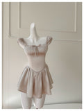 Simple A Line Square Champagne Chiffon Short Mini Formal 8th Grade Homecoming Dresses High School Hoco Court Dress Graduation Dress Cocktail Outfits HZ1121