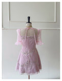 Cute A Line Square Neck Pink Sequin Grad Dress Inspo Short Mini Formal 8th Grade Homecoming Dresses High School Hoco Court Dress Graduation Dress Cocktail Dress 16th Birthday Outfits HZ1121