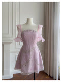 Classy A Line Square Pink Sequin Grad Dress Inspo Short Mini Formal 8th Grade Homecoming Dresses Middle School Hoco Court Dress Graduation Dress Cocktail Dress 16th Birthday Outfits HZ1121