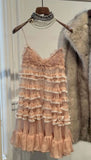 Pretty A Line Spaghetti Straps Blush Pink Lace Grad Dress Inspo Short Mini Formal 8th Grade Homecoming Dresses High School Hoco Court Dress Graduation Dress Cocktail Birthday Outfits HZ1121