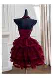 Modest Ball Gown Spaghetti Straps Sleeveless Lace Grad Dress Inspo Short Mini Formal 8th Grade Homecoming Dresses High School Hoco Court Dress Graduation Dress Cocktail Gown Birthday Outfits HZ1121