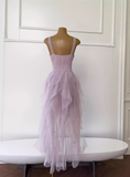 Cute A line Straps Tulle Pink Layers Short Mini Formal 8th Grade Homecoming Dresses Middle School Short Cocktail Dress Hoco Outfits HZ1121