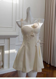 Cute A Line Spaghetti Straps Satin Formal 8th Grade Homecoming Dresses Middle School Short Cocktail Gowns Graduation Dress Hoco Outfits HZ1121