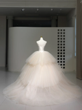 Romantic Wedding Gown Bridal Dress Ball Gown Strapless Wedding Dress Tulle Wedding Dresses Modest Wedding Gowns HZ1121