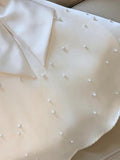 Cute A Line White Satin Pearls Formal 8th Grade Homecoming Dresses Middle School Short Cocktail Gowns Graduation Dress Hoco Outfits HZ1121