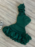 Sexy Sheath One Shoulder Green Satin Formal 8th Grade Homecoming Dresses Middle School Short Birthday Gowns Graduation Dress Hoco Outfits HZ1121