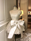 Cute Ball Gown Spaghetti Straps White Lace Formal 8th Grade Homecoming Dresses Middle School Short Cocktail Gowns Graduation Dress Hoco Outfits HZ1121