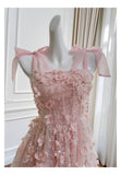 Modest A Line Spaghetti Straps Pink Sequin Formal 8th Grade Homecoming Dresses Middle School Short Birthday Gowns Graduation Dress Hoco Outfits HZ1121