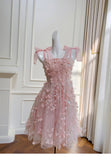 Modest A Line Spaghetti Straps Pink Sequin Formal 8th Grade Homecoming Dresses Middle School Short Birthday Gowns Graduation Dress Hoco Outfits HZ1121