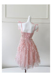 Modest A Line Spaghetti Straps Pink Sequin Formal 8th Grade Homecoming Dresses Middle School Short Birthday Gowns Graduation Dress Hoco Outfits HZ1121