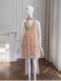 Modest A Line Halter V Neck Blush Pink Chiffon Formal 8th Grade Homecoming Dresses Middle School Short Birthday Gowns Graduation Dress Hoco Outfits HZ1121