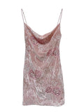 Sexy Sheath Spaghetti Straps Pink Sequin Short Mini Formal 8th Grade Homecoming Dresses Middle School Short Birthday Gowns Graduation Dress Hoco Outfits HZ1121