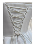 Cute A line Straps White Corset Back Mini Short Formal Cocktail Dress Homecoming Dresses Summer Middle School Hoco Dress Homecoming Outfits 19th Birthday Outfit HZ1121