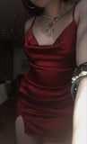 Pretty Sheath Spaghetti Straps Burgundy Satin Mini Short Formal 8th Grade Homecoming Dresses Summer Middle School Hoco Dress Homecoming Outfits HZ1121