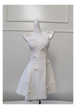 Pretty A Line Spaghetti Straps White Satin Short Formal Homecoming Dresses Middle School Short 21st Birthday Outfits Graduation Dress Mini Cocktail Dresses HZ1121